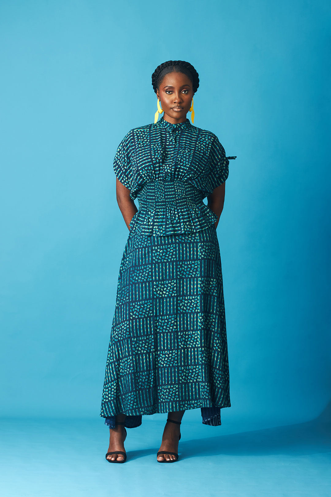 Kwelaku Jelly Indigo Asymmetric Skirt