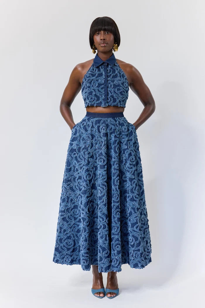 The Kemist Dalat Floral Denim Shirt