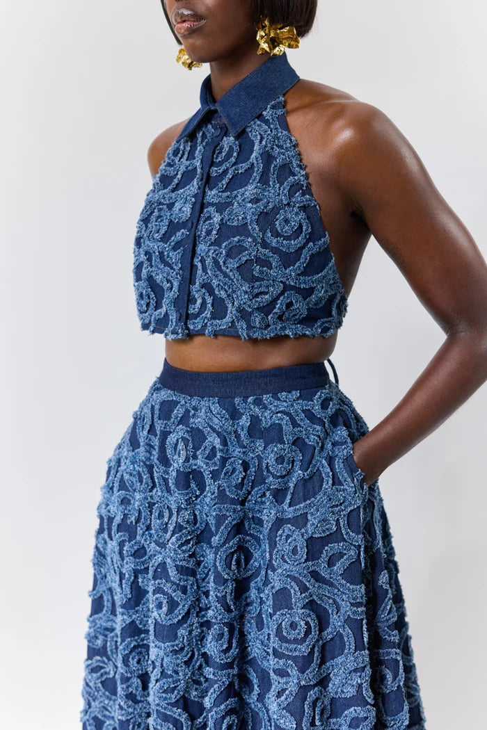 The Kemist Dalat Floral Denim Shirt