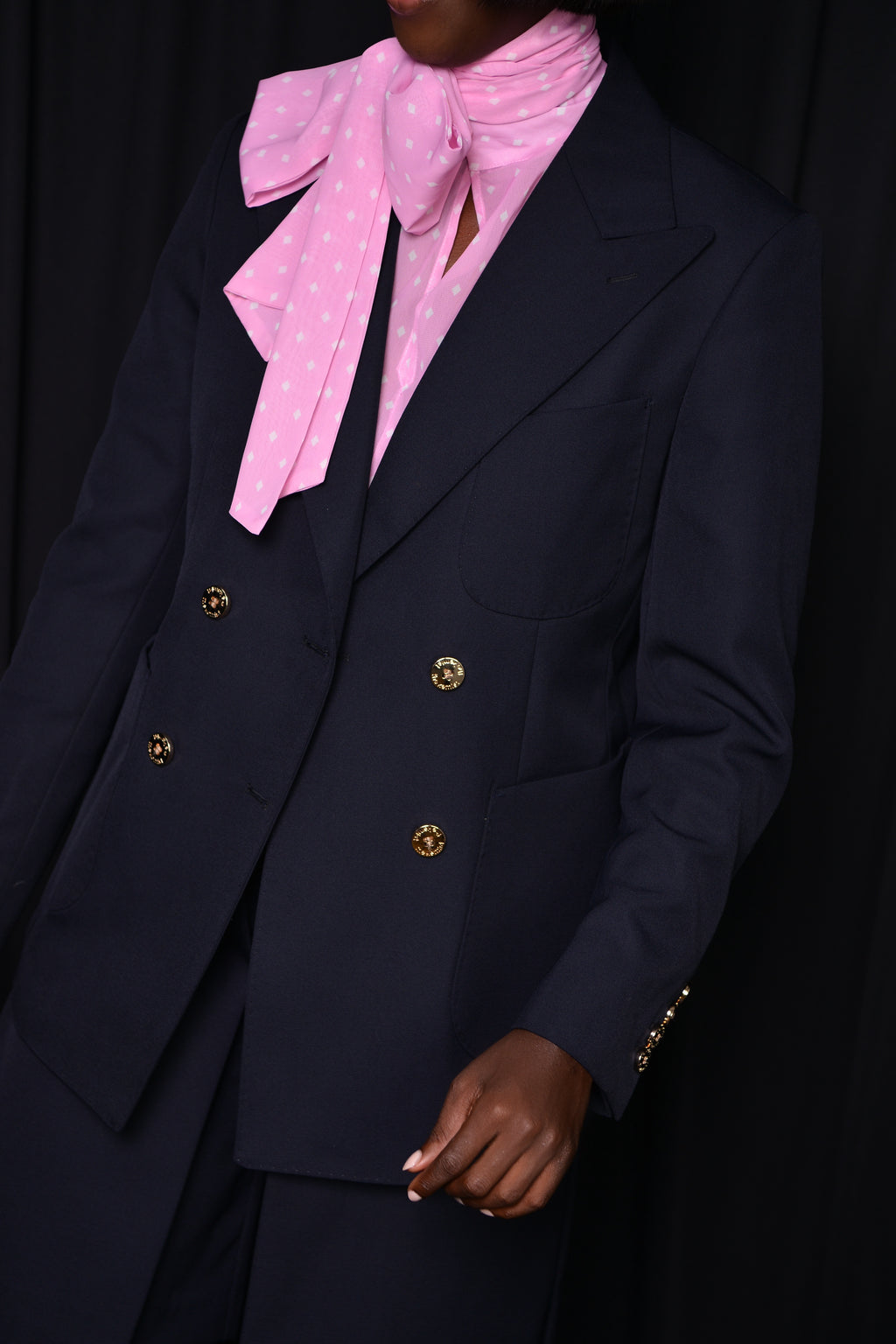 The Kemist Double Breasted Blazer in Navy