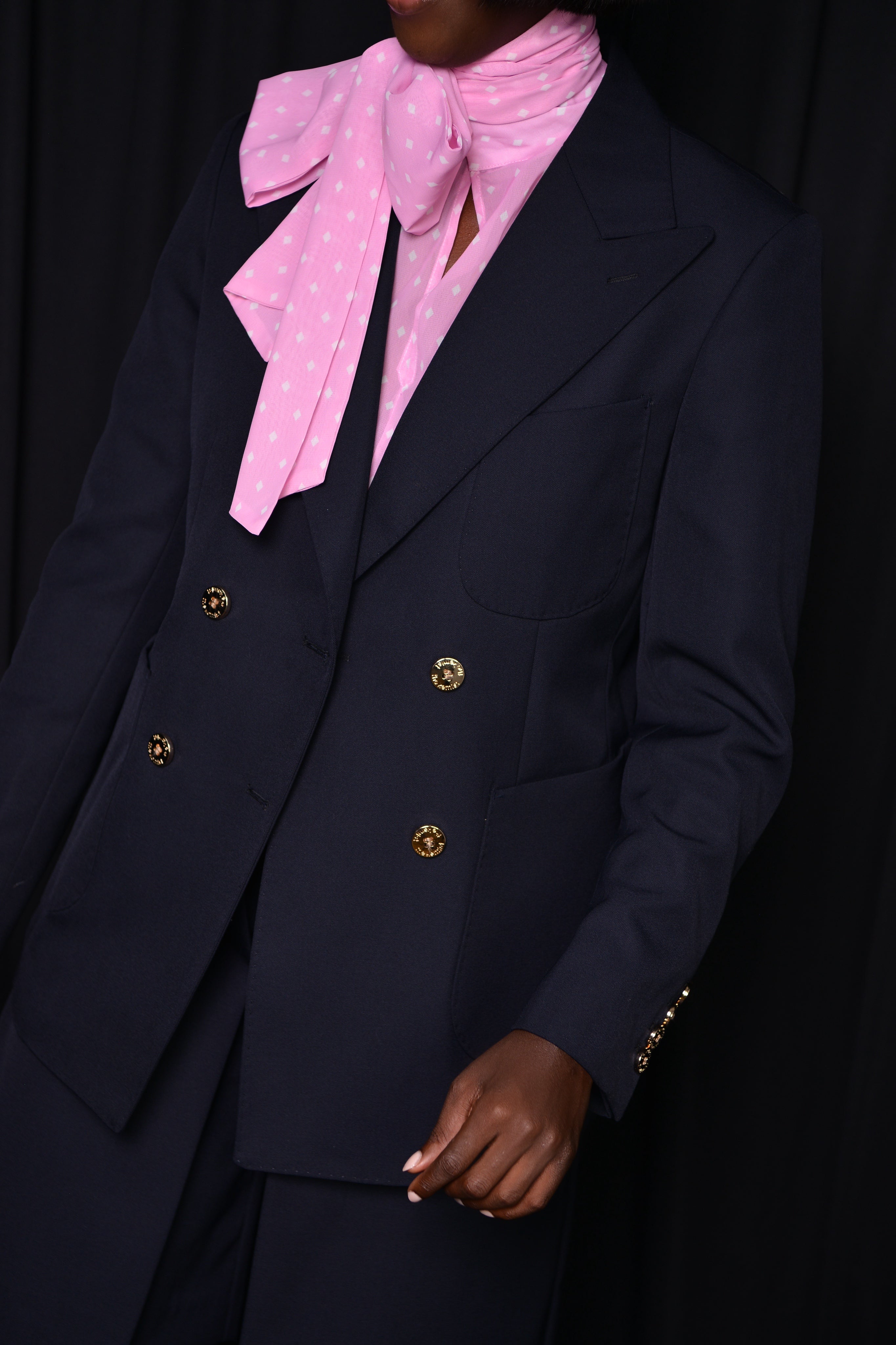 The Kemist Double Breasted Blazer in Navy