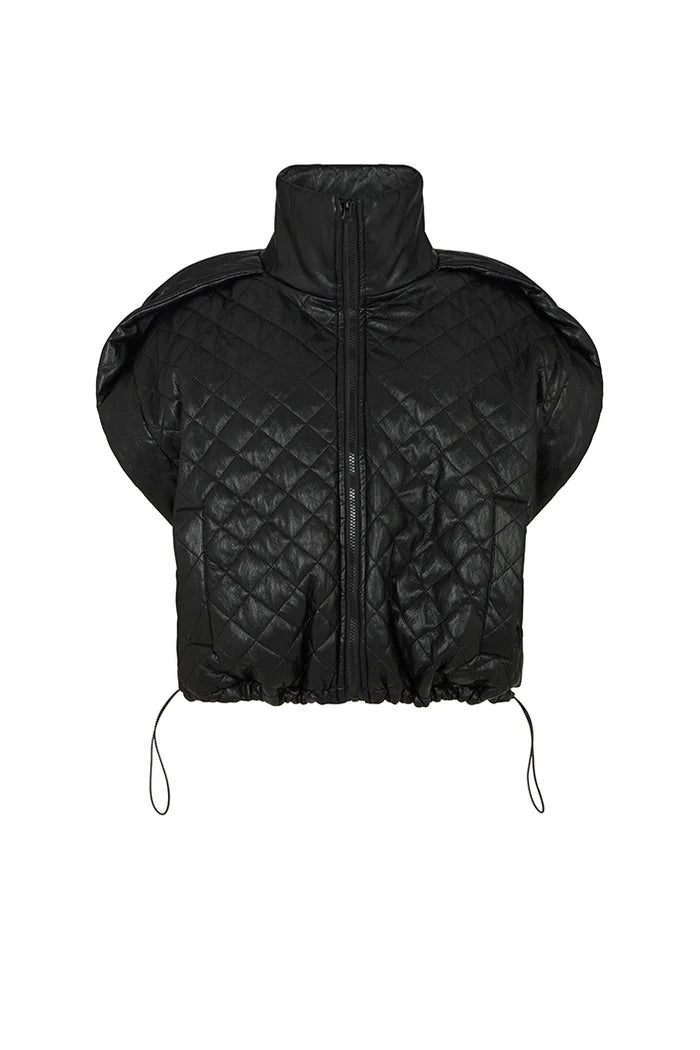 The Kemist Ghent Faux Leather Gilet in Black
