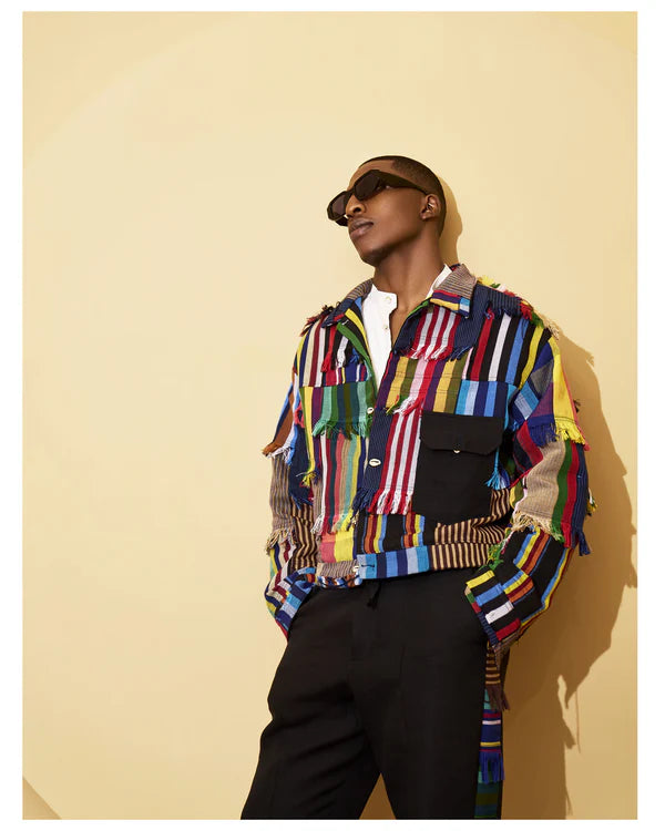 Trax Apparel Aso-Oke Biker Jacket