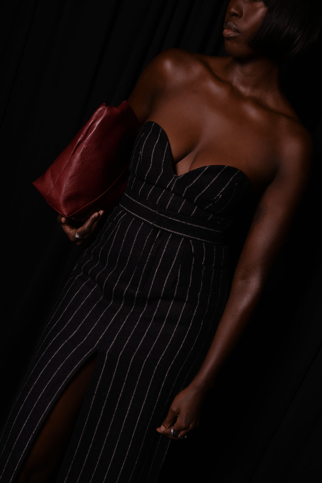 The Kemist Highbury Chalk stripe Skirt