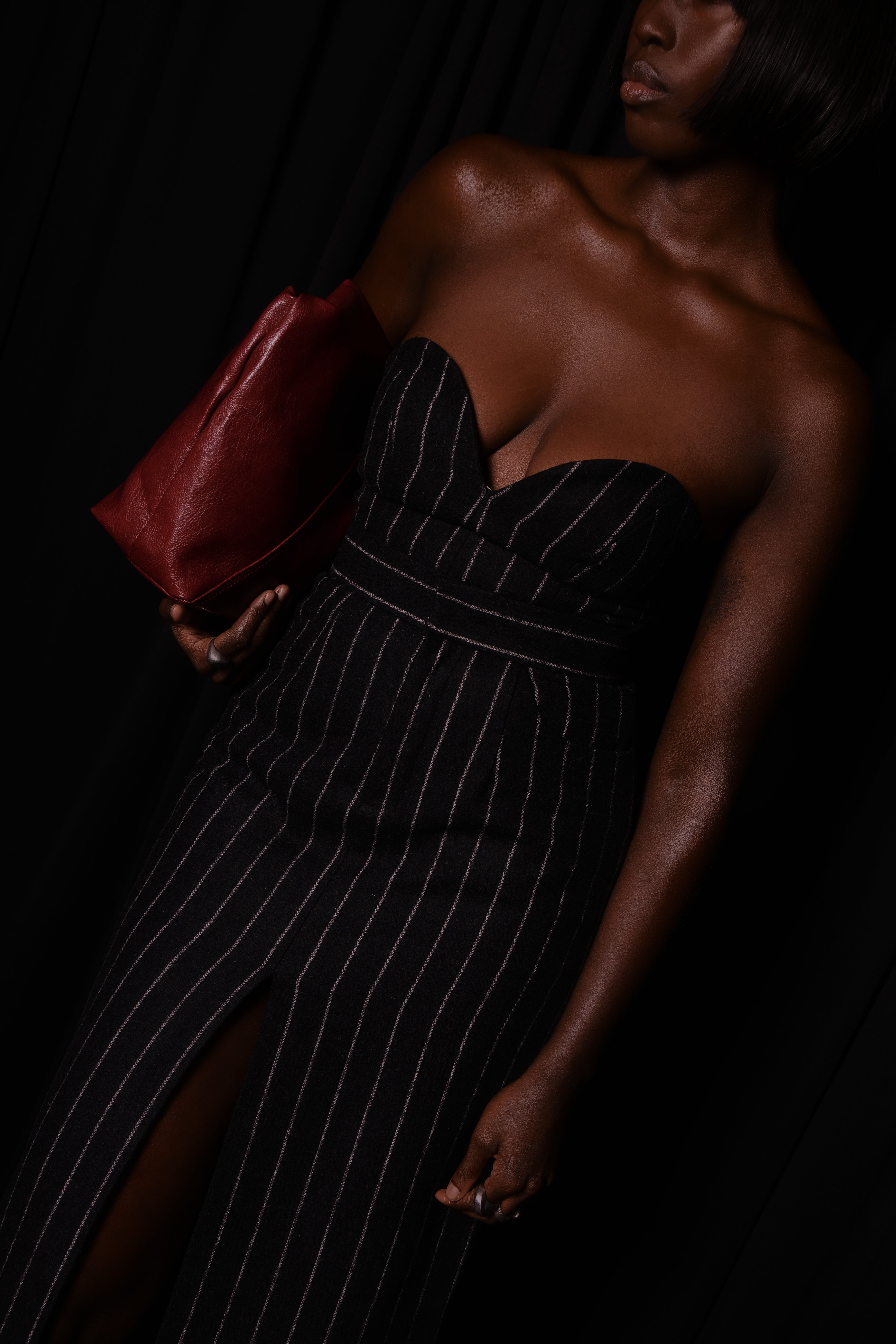 The Kemist Highbury Chalk stripe Skirt