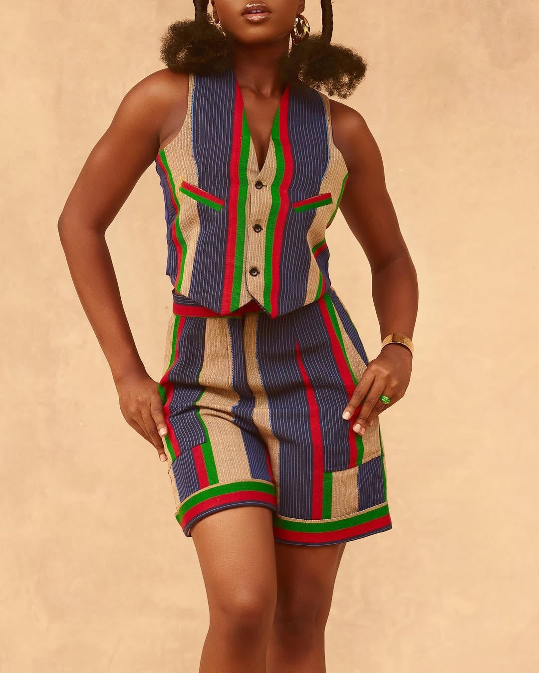 Trax Apparel Belle Waistcoat & Shorts Set