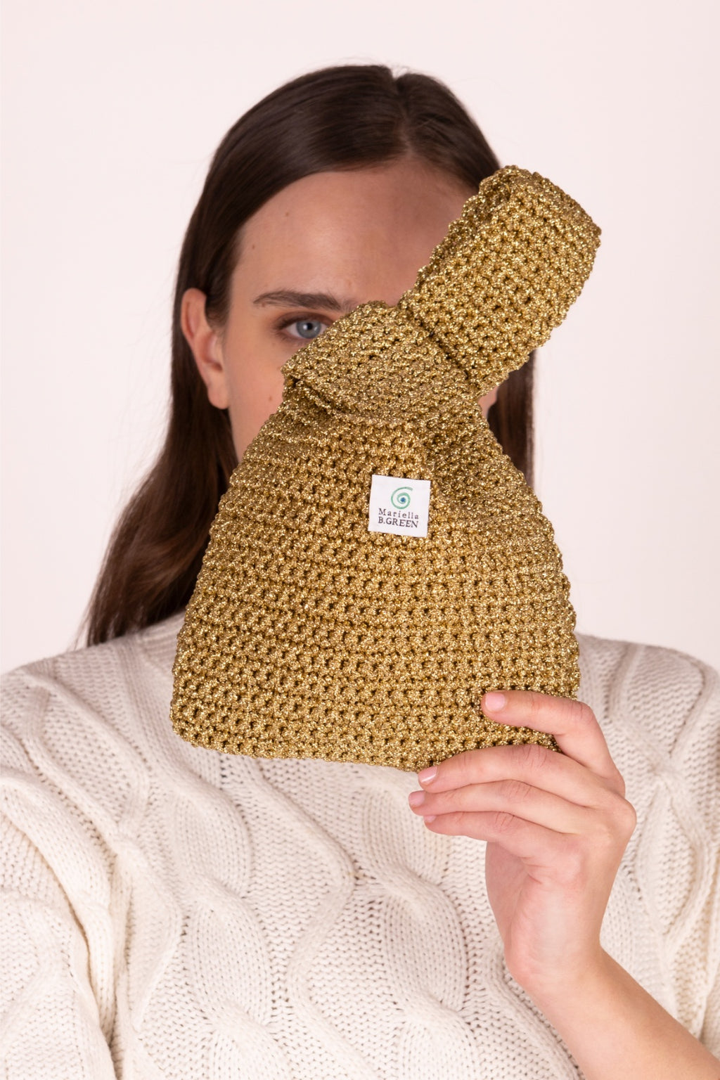Mariella B.Green Crochet Handbags