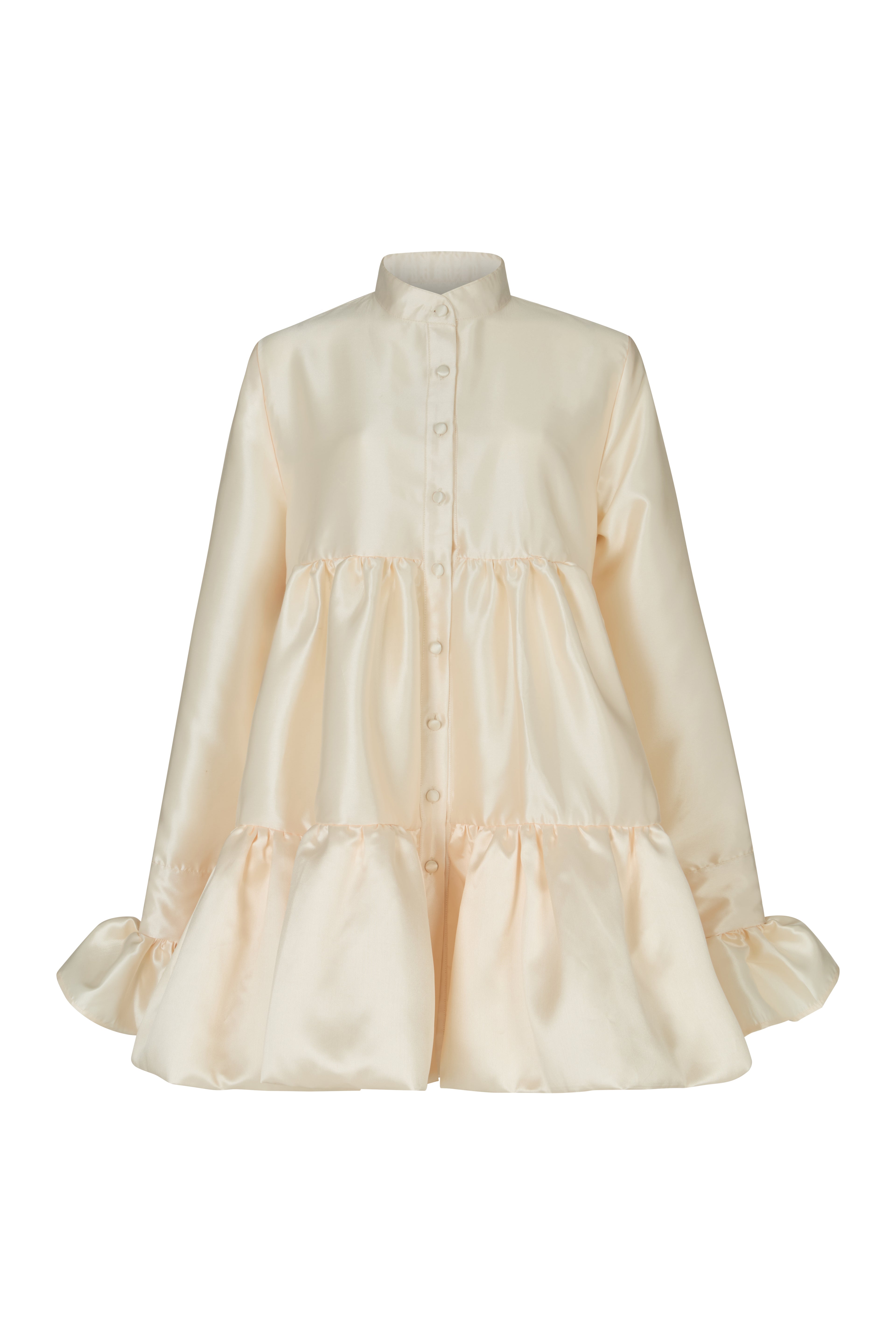 champagne shirt dress The Kemist Ravenna Shirt Dress in Champagne Eidiko Concept Store