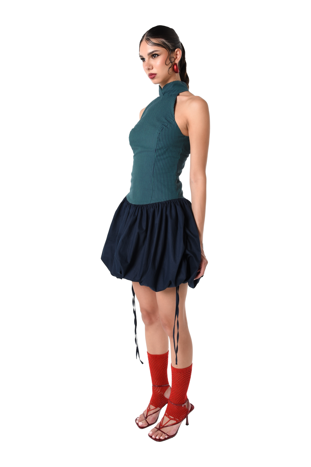 28Natelier Striped Bubble Dress