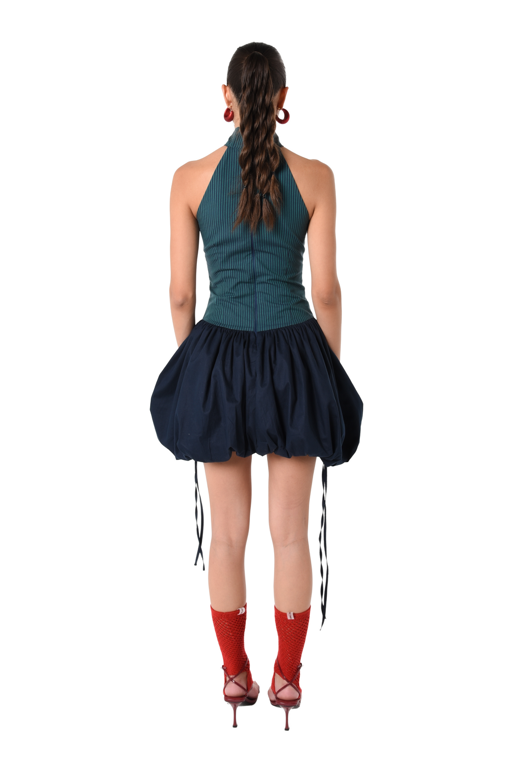 28Natelier Striped Bubble Dress