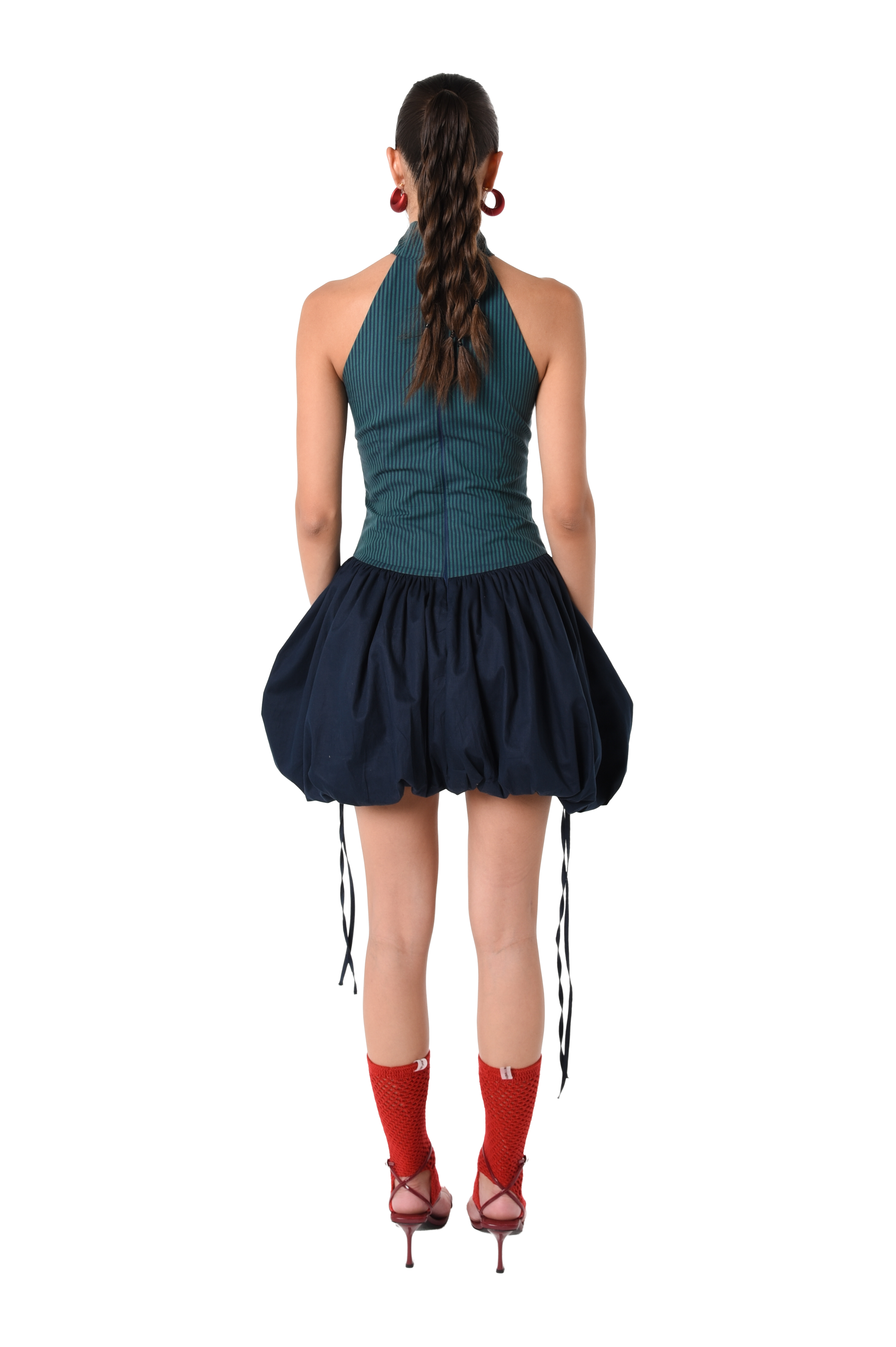 28Natelier Striped Bubble Dress