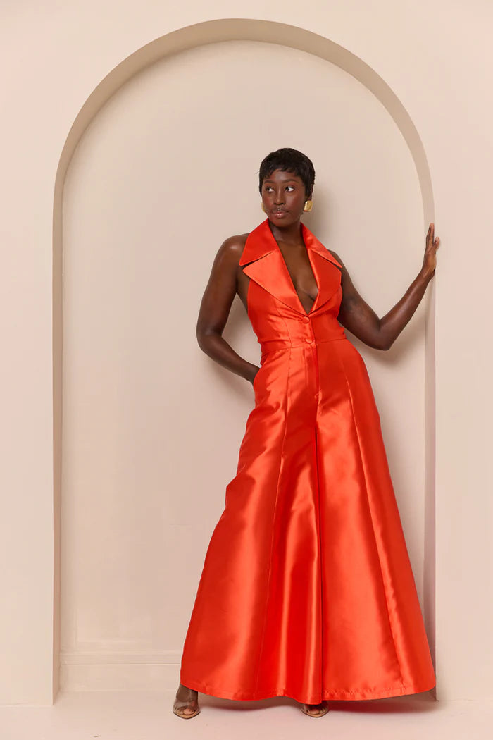The Kemist Blackless Jumpsuit in Orange