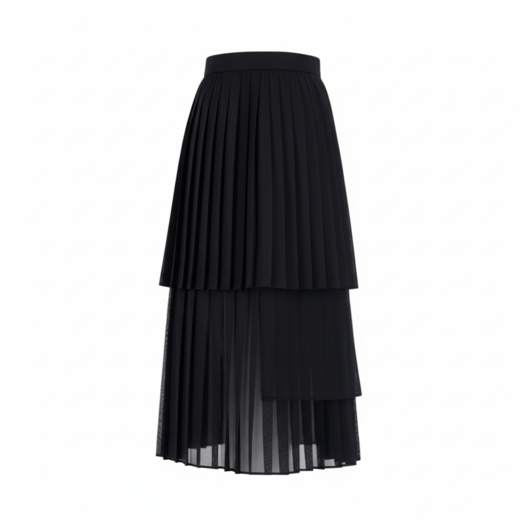 Troa Pleats Layered Skirt
