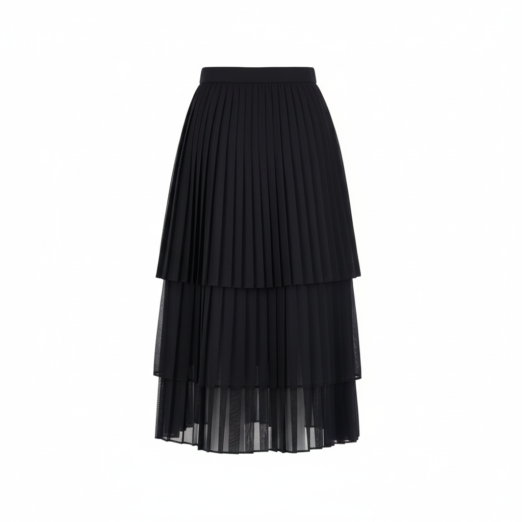 Troa Pleats Layered Skirt