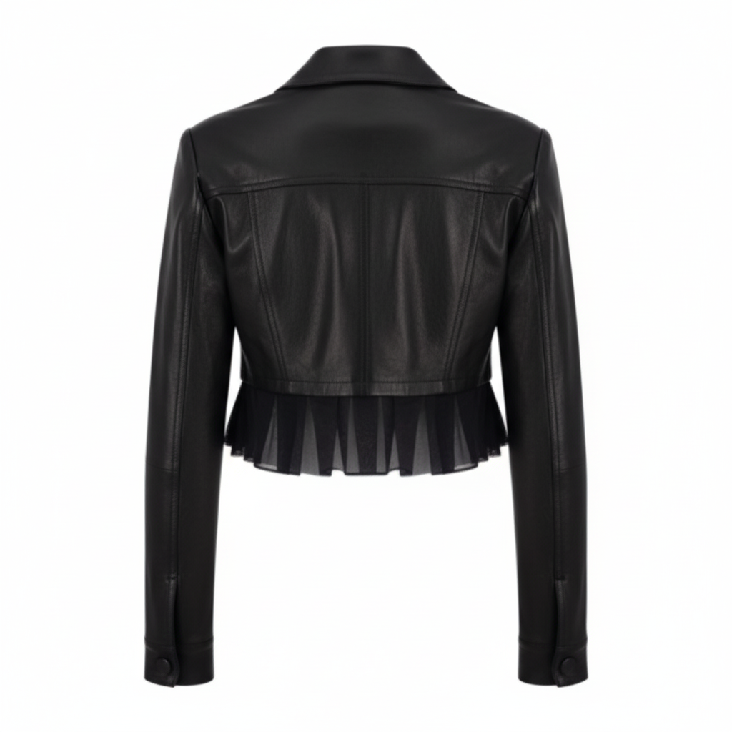 Troa Pocket Crop Leather Jacket