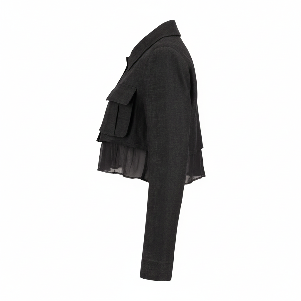 Troa Pocket Texture Crop Jacket