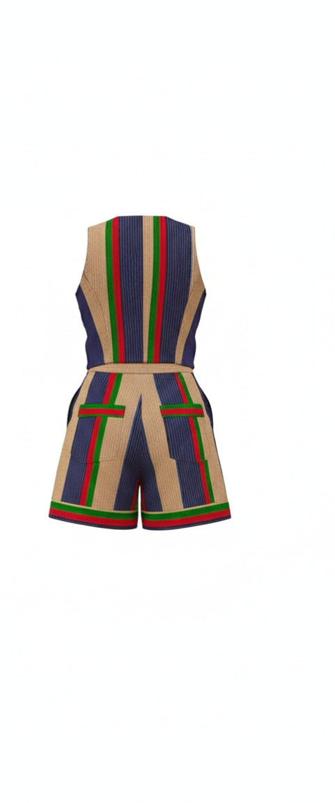 Trax Apparel Belle Waistcoat & Shorts Set