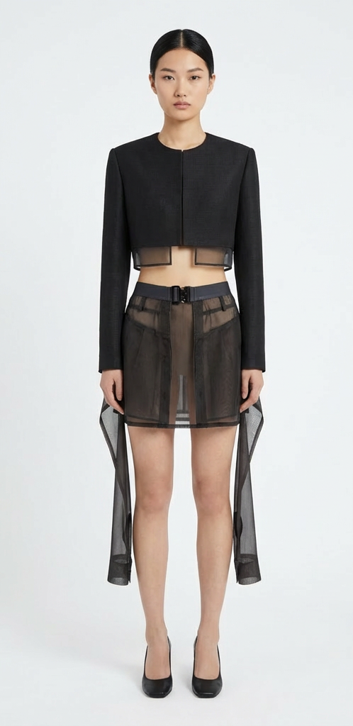 Troa Lining Detail Crop Jacket